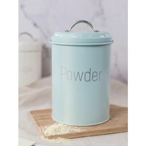 Metal Food Storage Bottle with Cover Sealed Grains Nuts Tea Coffee Milk Powder Candy Cans Kitchen Sorting Box Container