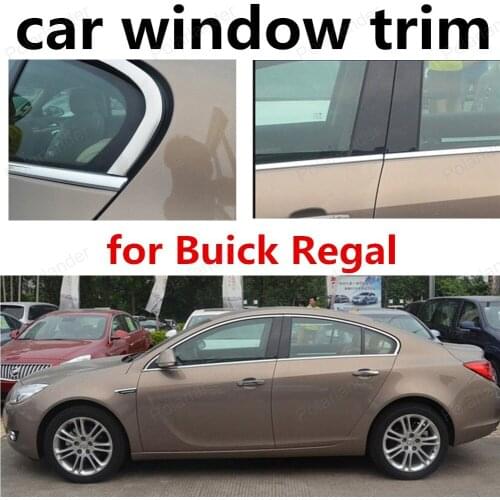 Best selling For new B-uick Regal Stainless Steel decorative Window Trim Car Styling Accessory without column