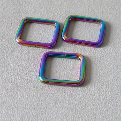 10Pcs/Lot Metal Rectangle Ring Buckle Hardware Clasp Dog Leash Leads Loop Bag Backpack Belt Straps Rope Harness DIY Accessories