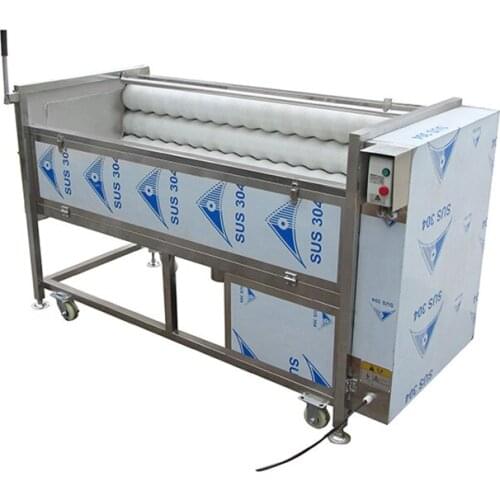 Stainless Steel Potato Roller Washing Vegetables Brush Peeling Machine Washer and Peeler Potato Washing and Peeling Machine