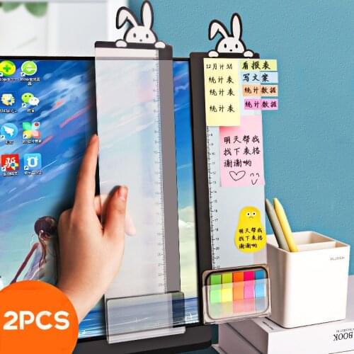 2021 New 2PC Message Memo Board PC Screen Computer Monitors Side Panel Planner Writing Record Message Board Remind Memo Pad