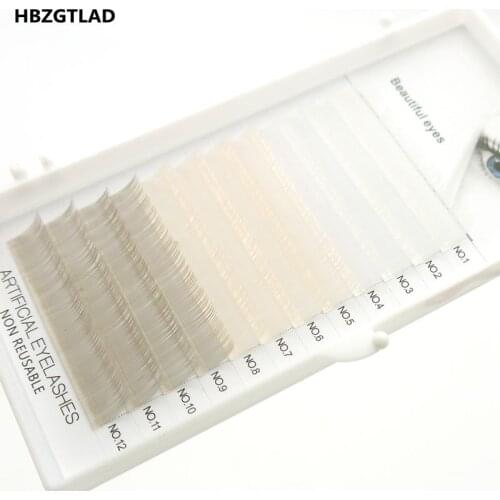HBZGTLAD New C/D curl 0.07/0.1mm 8-15mm false lashes white+Beige+grey eyelash individual colored lashes Faux eyelash extensions