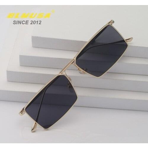 New Trend Blogger Sunglasses Womens Metal Square Glasses Womens Personality Small Frame Eyewear Fashion Decorative Glasses Men