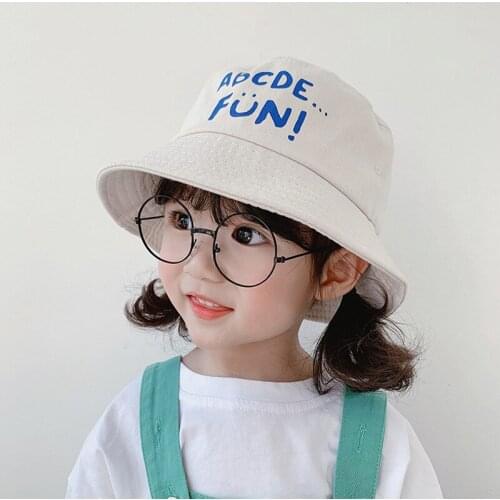 Spring Summer Autumn Bucket hat childrens hat sunshade fishermans hat Boys and girls fashion childrens sunscreen flat cap