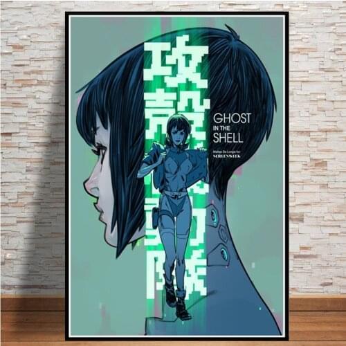 Ghost In The Shell Fight Police Anime Posters And Prints Canvas Painting Pictures Wall Art Abstract Decorative Home Decor Quadro
