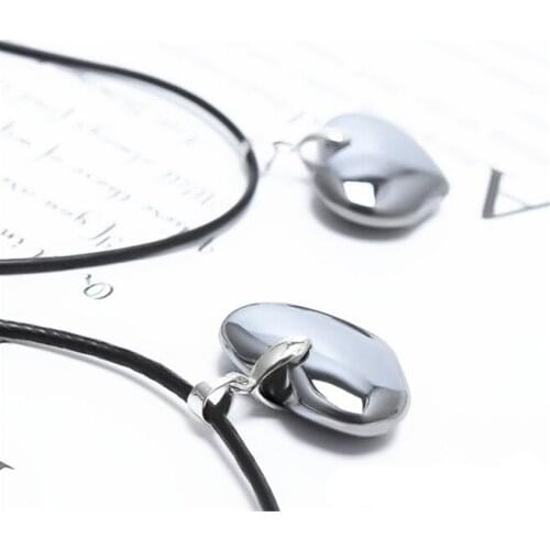 Heart shape terahertz pendant accessories charm pendants silver gold and rose gold laser your logo