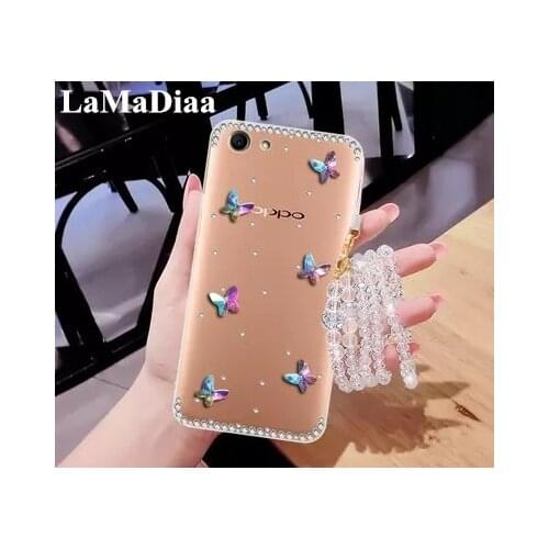 Phone Case For Samsung S5 S6 S8 S7edge S9 S10 Plus S10 Lite Note5 8 9 Luxury Butterfly Diamond Cases Soft TPU Capa Coque Shell