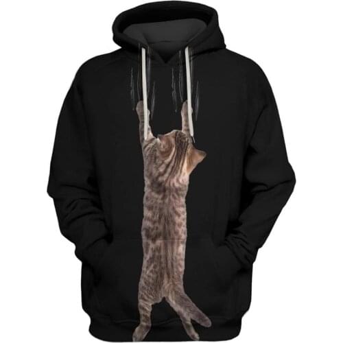 PLstar Cosmos lovely cute CAT 3d hoodies/Sweatshirt Winter autumn funny cosplay black streetwear