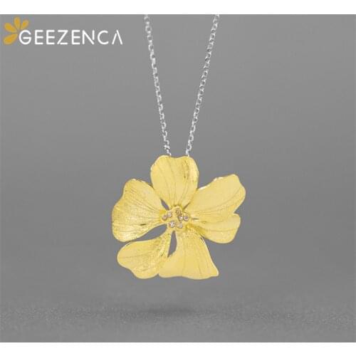 Original Design 925 Sterling Silver Peony Flower Womens Pendant Fine Jewelry Elegant Trendy Necklace Pendants Without Chain