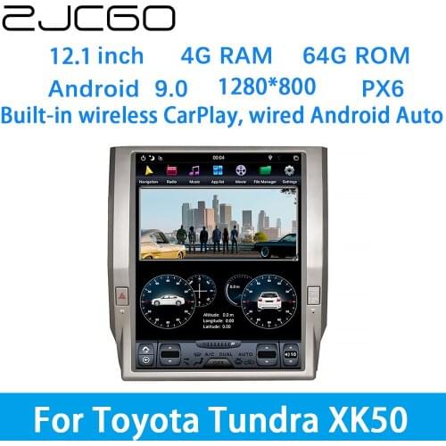 ZJCGO Car Multimedia Player Stereo GPS DVD Radio Navigation Android Screen System for Toyota Tundra XK50 2013~2020