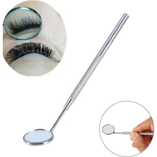 1 Pcs Oral Health Care Dental Mouth Mirror for Checking Eyelash Extension Stainless Steel Dental Mirror Removable Makeup Tools