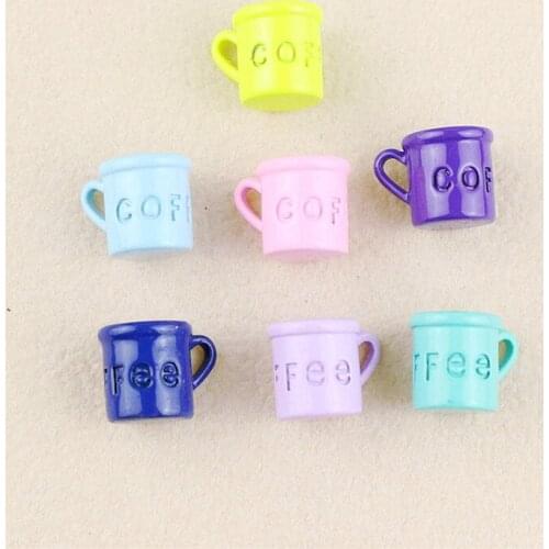 10-17mm 20pcs/lot Lovely small colored Coffee pot/cup pendant!!!Cute enamel charm, jewelry making component wholesale