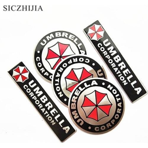 2017 car shape 3D aluminum umbrella company sticker for Nissan Teana X-Trail Qashqai Livina Sylphy Tiida Sunny March Murano