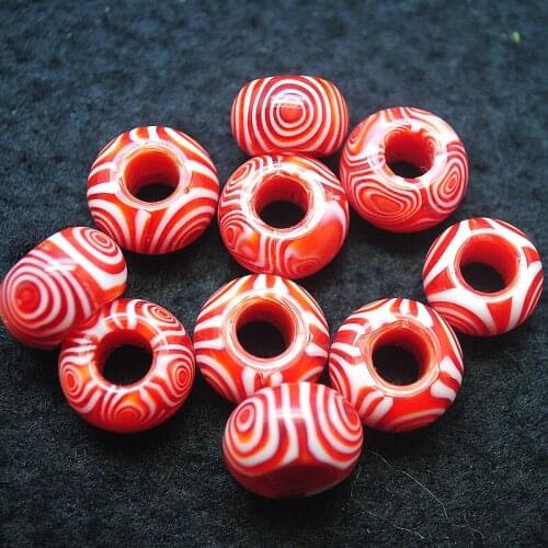 4pcs glass beads big hole european beads 9x15mm innner hole 5mm matching for women bracelets making free shipping top selling