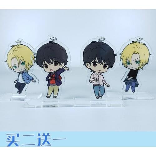 Anime BANANA FISH Ash Lynx Okumura Eiji Cosplay Stand Figure Acrylic Model Desk Decor Bags Pendant Keychain Toy gift