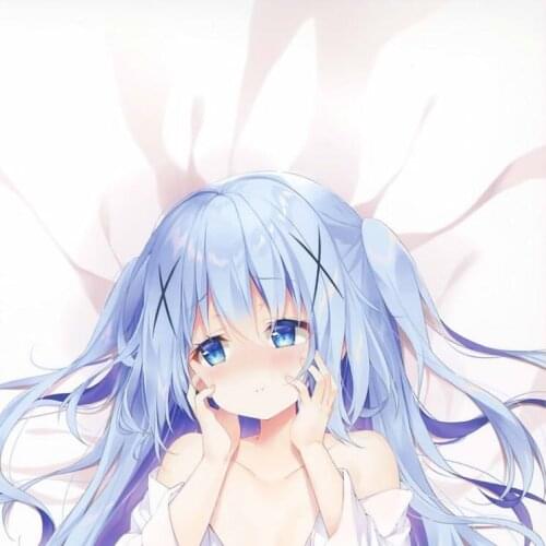 Anime Is the order a rabbit? Kafuu Chino Cute Girl Dakimakura Hugging Body Pillow Case Cushion Cover Kawaii High Quality Gift
