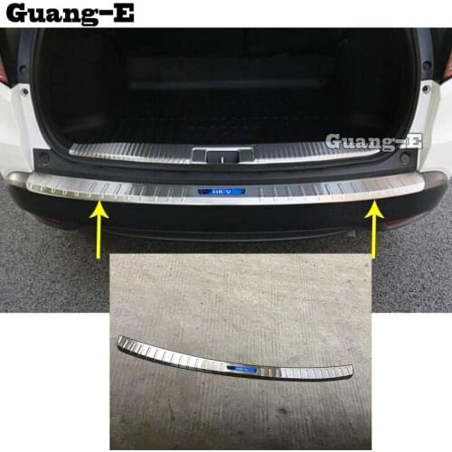 Car Stick Outside Rear Bumper Trim Stainless Steel Scuff Sill Trunk Pedal For Honda HRV HR-V Vezel 2014 2015 2016 2017 2018