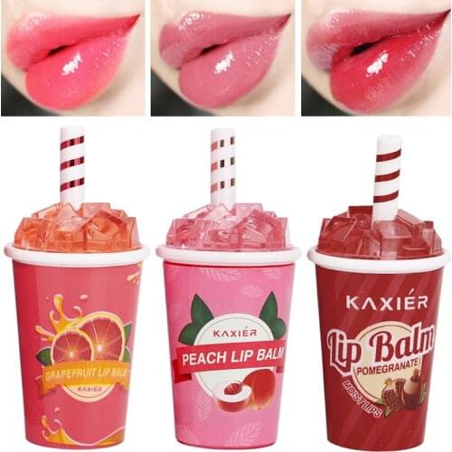 4 Color Lip Balm Ice Cream Drink Bottle Lipstick Temperature Color Changed Moisturizing Korean Cosmetics Long Lasting Lip Balm