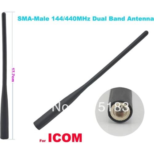 Free shipping vhf uhf 144/440 MHz Dual-Band Hanheld Antenna For ICOM IC-80AD, IC-91A, IC-91AD, IC-92AD, IC-R2, IC-R5, IC-RX7
