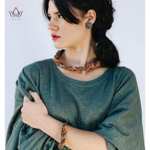 BRW 2020 Latest Jewelry Sets Choker Necklace Boho Of Shell Statement Necklace & Earrings & Wristband For Women None BRW WYA011