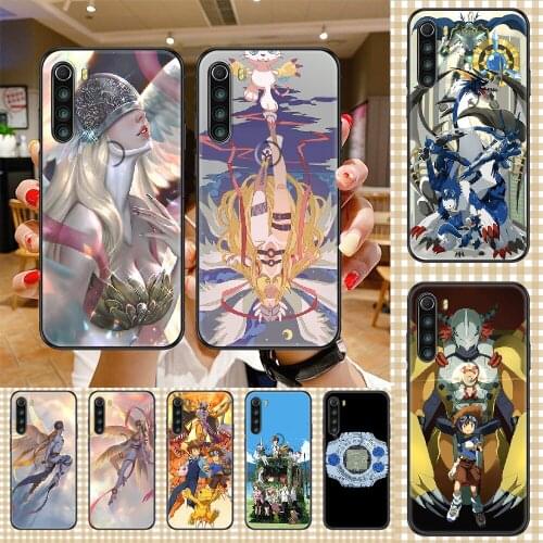 Anime Digimon Phone case For Xiaomi Redmi Note 7 7A 8 8T 9 9A 9S 10 K30 Pro Ultra black soft waterproof tpu coque art back