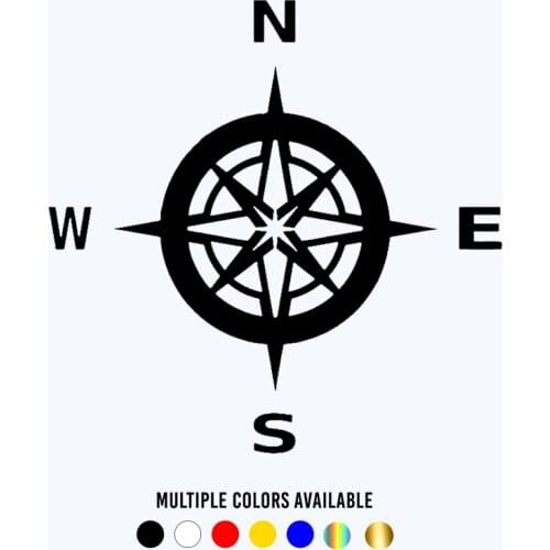 CK20343# Die-Cut Vinyl Decal Wind Rose Car Sticker Waterproof Auto Decors on Car Body Bumper Rear Window