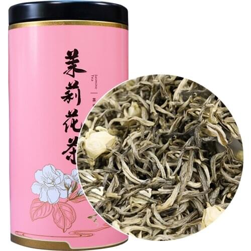 Jasmine Flower Green Chinese Tea Mo Li Piao Xue Jasmine Mixed with Green Cha Tea 250g/can Gift