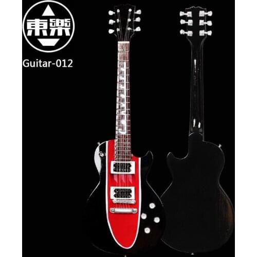 Wooden Handcrafted Miniature Guitar Model guitar-012 Guitar Display with Case and Stand (Not Actual Guitar! for Display Only!)