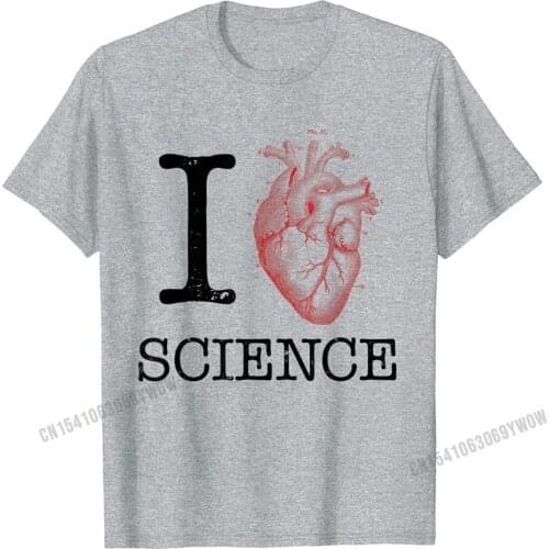 I Love Heart Science T Shirt - Biology Tee Tshirt Teacher Camisas Men Family Tshirts Hip Hop T Shirt Cotton Men Party