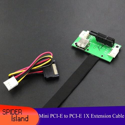 Mini PCI-E to PCI-E 1X Extension Cable PCI-E 1X to Mini PCI-E Adapter for DIY Repair Upgrade Computer