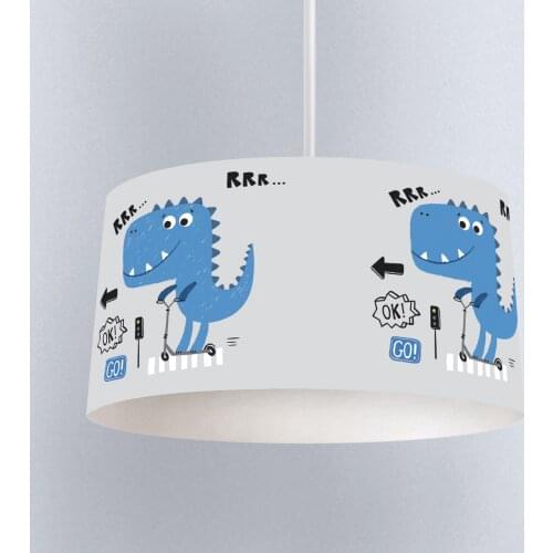 Lamp For Kids Bedrooms Light Chandelier for Living Room Childrens Room Runner Blue Dinosaur Model 038