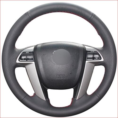 MEWANT Black Artificial Leather Car Steering Wheel Cover for Honda Accord 8 2008-2013 Odyssey 2011-2016 Pilot 2011-2015 Interior