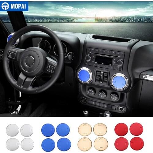 MOPAI Aluminium Air Conditioner Vent Cover for Jeep Wrangler JK 2011 Up Interior Decoration Accessories Stickers Car Styling
