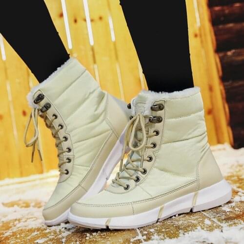 Mid-calf shoes men snow boots 2021 new fashion lace-up winter ankle boots men shoes round toe warm fur solid boots casual shoes