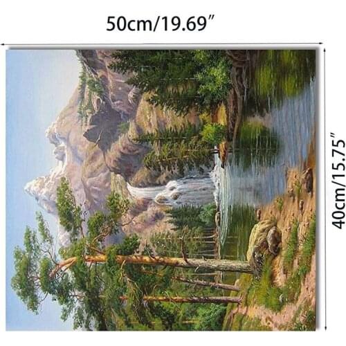 Mountain Waterfall DIY Digital Oil Painting By Numbers Canvas Wall Picture Decor U2JC