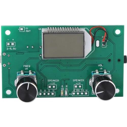 New FM Radio Receiver Module 87-108MHz Frequency Modulation Stereo Receiving Board with LCD Digital Display 3-5V DSP PLL