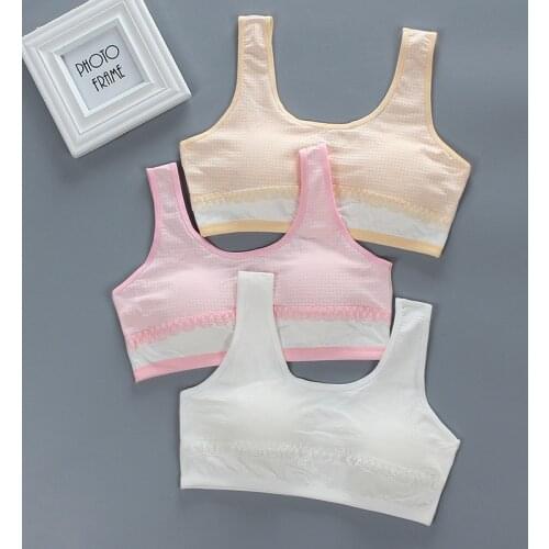 New Lace Girls Bra Vest Tube Bra Pure Cotton Wrapped Chest Summer Thin No Steel Ring 12 To 20 Years Old Adolescent Girls