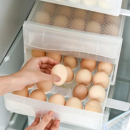Egg Holder Tray Storage Refrigerator Fridge Eggs Box Container Case Plastic