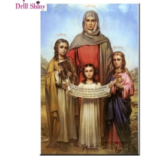 Religious DIY diamond painting icon full square drill inlaid 5D diamond embroidery religion fashion cross stitch home decoration