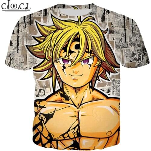 The Seven Deadly Sins T Shirt Men Women 3D Print Meliodas Sin of Anger Summer Short Sleeve Casual Streetwear Fashion Pullovers