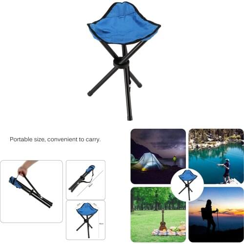 1Pc Folding Tripod Chair Steel Pipe Oxford Cloth Perfect for Outdoor Picnic Camping Fishing Accessories Durable Folding Tripod