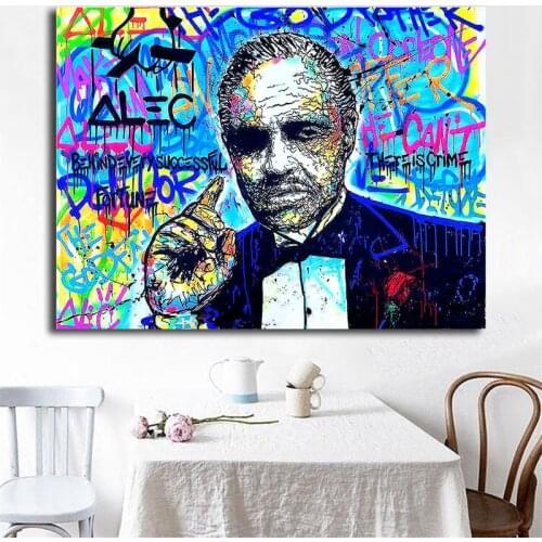 Street Graffiti Alec Monopolyingly Modern Canvas Painting Oil Print Poster Wall Art HD Picture for Living Room Home Decoration