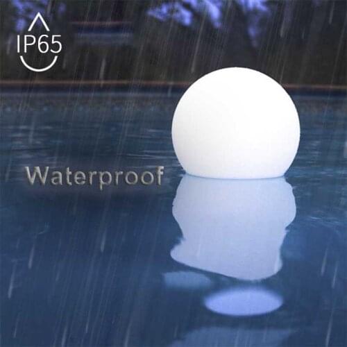 IP68 Waterproof Wireless LED Lawn Light RGBW garden Color Change Glowing Ball Hotel Decoration Lighting Orbs Swimming Pool Ball