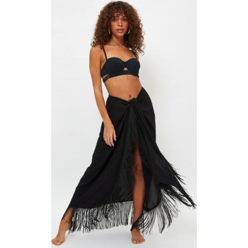 Trendyol Tassels Viscose Skirt TBESS20ET0358
