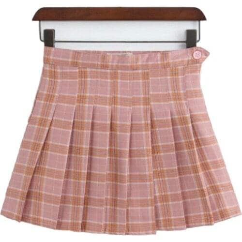 Merry Pretty New Fashion Harajuku Women Mini Skirt High Waist Cosplay Plaid Pleated Skirt Zipper Sexy Cute kawaii Female Skirts