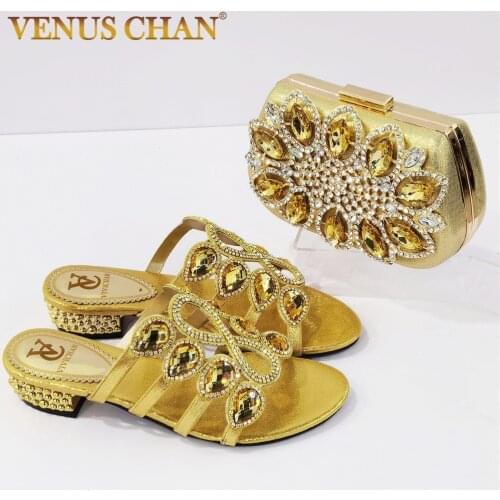 2021 Arrival African Matching Set Decorated with Appliques Nigerian Shoes and Matching Bag To Match Zapatillas Mujer Women Shoes