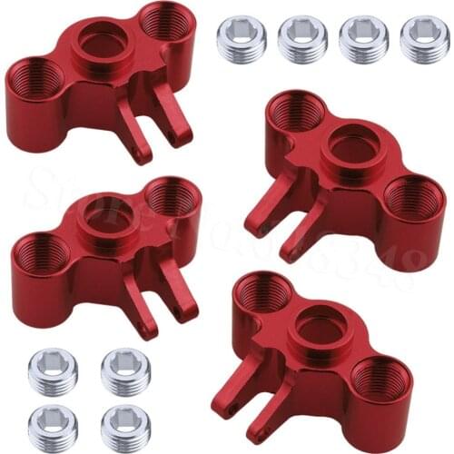 4pcs Aluminum Axle Carriers Steering Knuckle Left & Right For Traxxas 1/16 Slash 4WD E-Revo Summit VXL RC Car Hop Up Parts