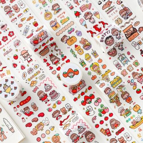 6PCS/LOT delicious food happy series decorative paper tapes masking tape washi tape