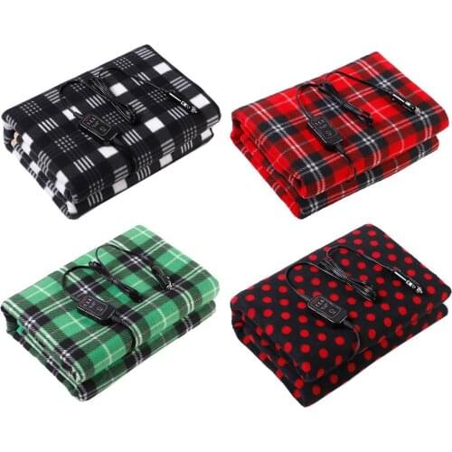 145X100Cm Car Electric Heating Blanket Lattice Energy Saving Warm Autumn Winter Heated Blanket Thermostat Car Heating Blanket