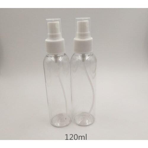 Free shipping 50pcs/lot 4oz 120ml 120cc PET Plastic empty refillable clear transparent Bottle with mist sprayer pump